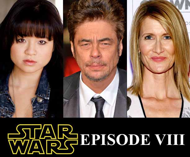 Benicio Del Toro, Lara Dern and Kelly Marie Tran confirmed for Star Wars episode VIII